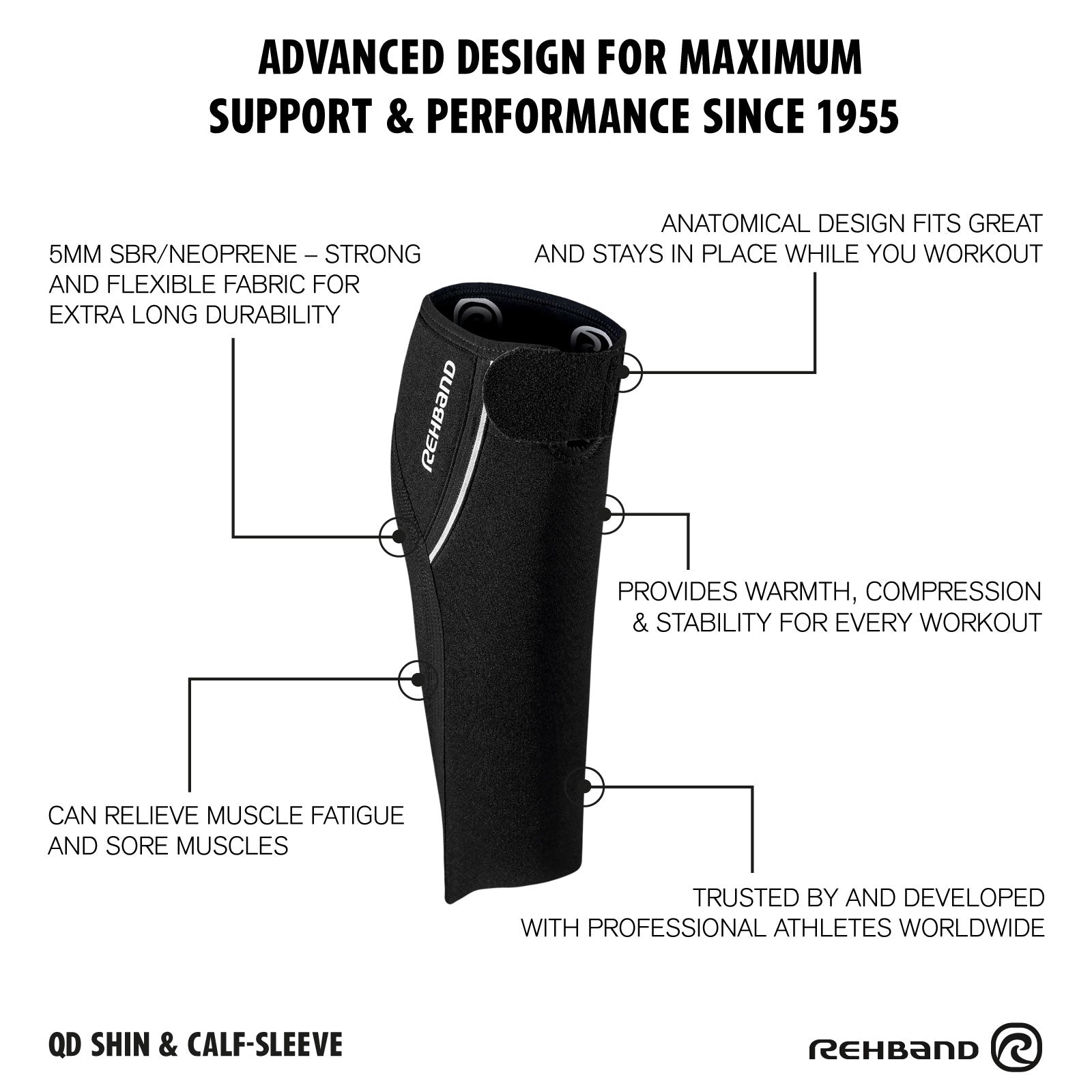Wadenbandage | QD Adjustable Shin & Calf Support