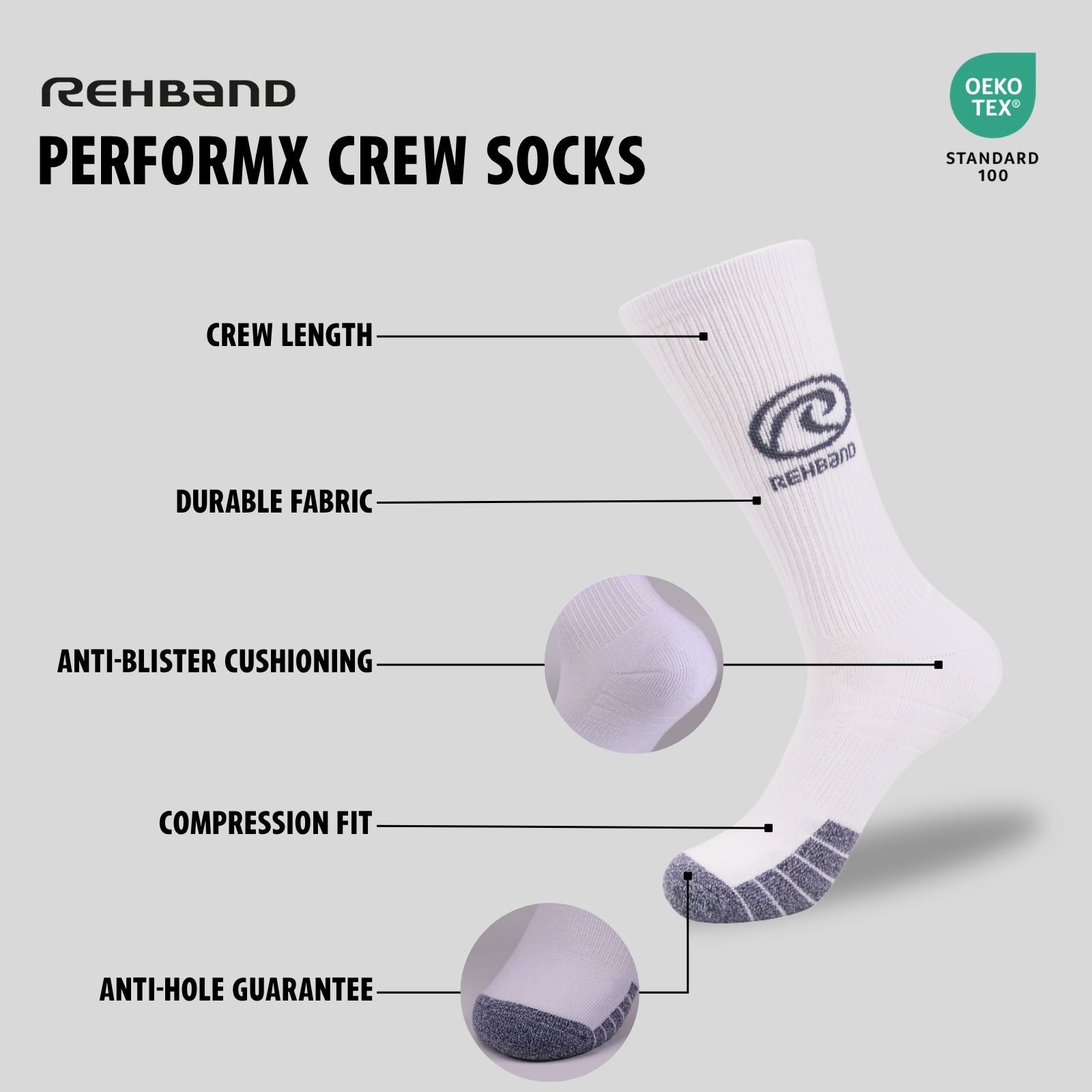 PerformX Crew Socks