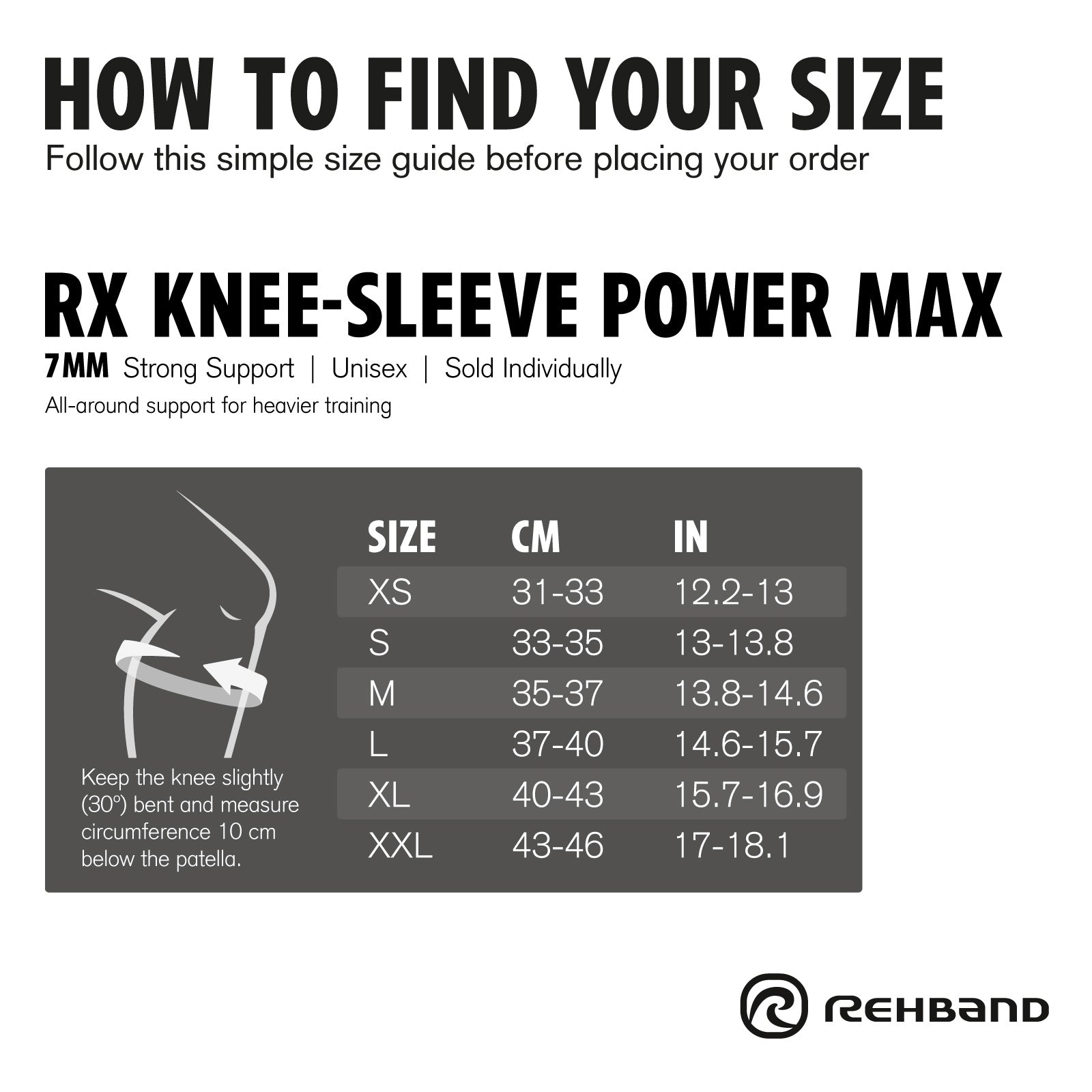 RX Knee Sleeve Power Max 7mm - WFP Edition