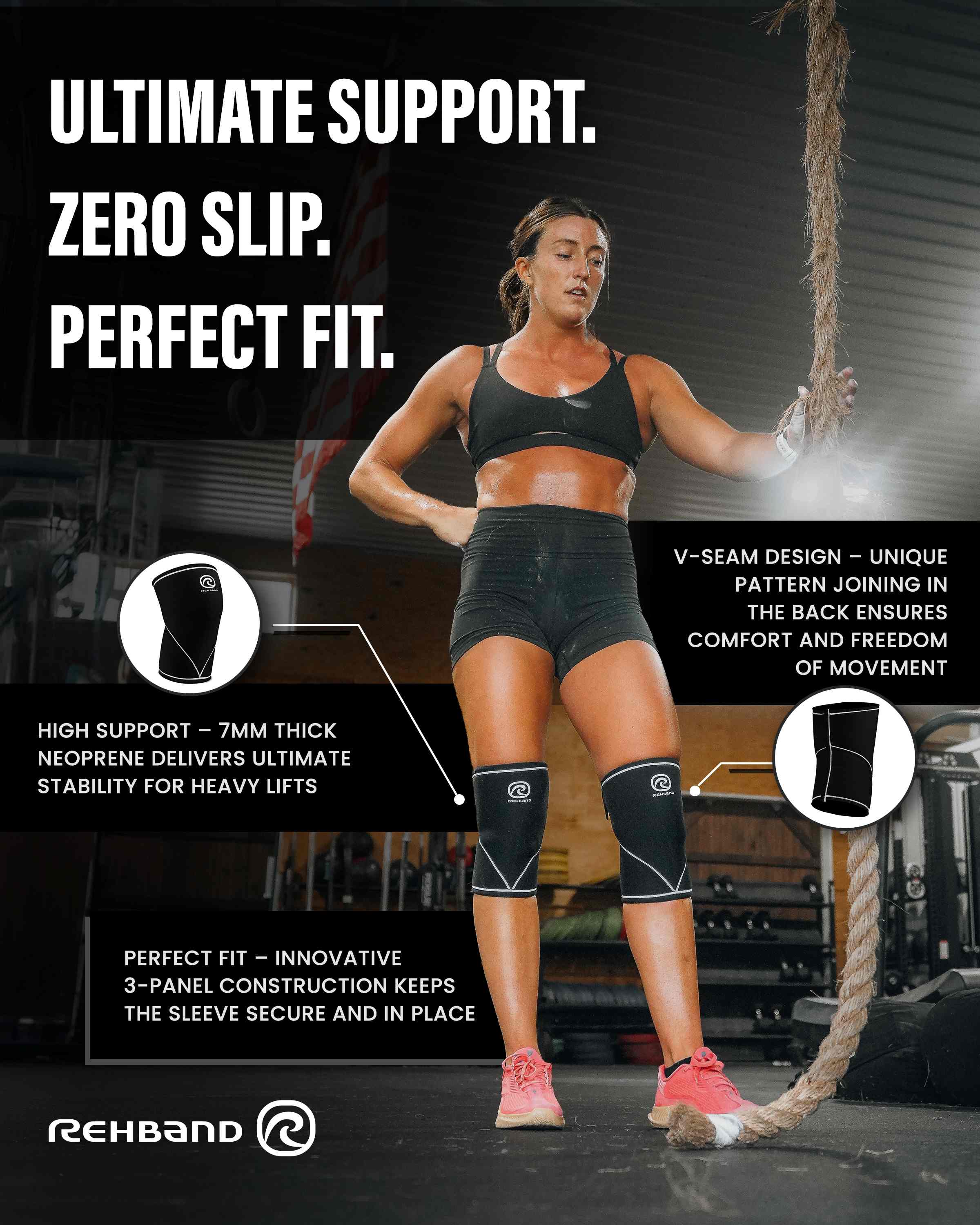 Rehband Knee Sleeve | RX Original V Knee Sleeve 7mm