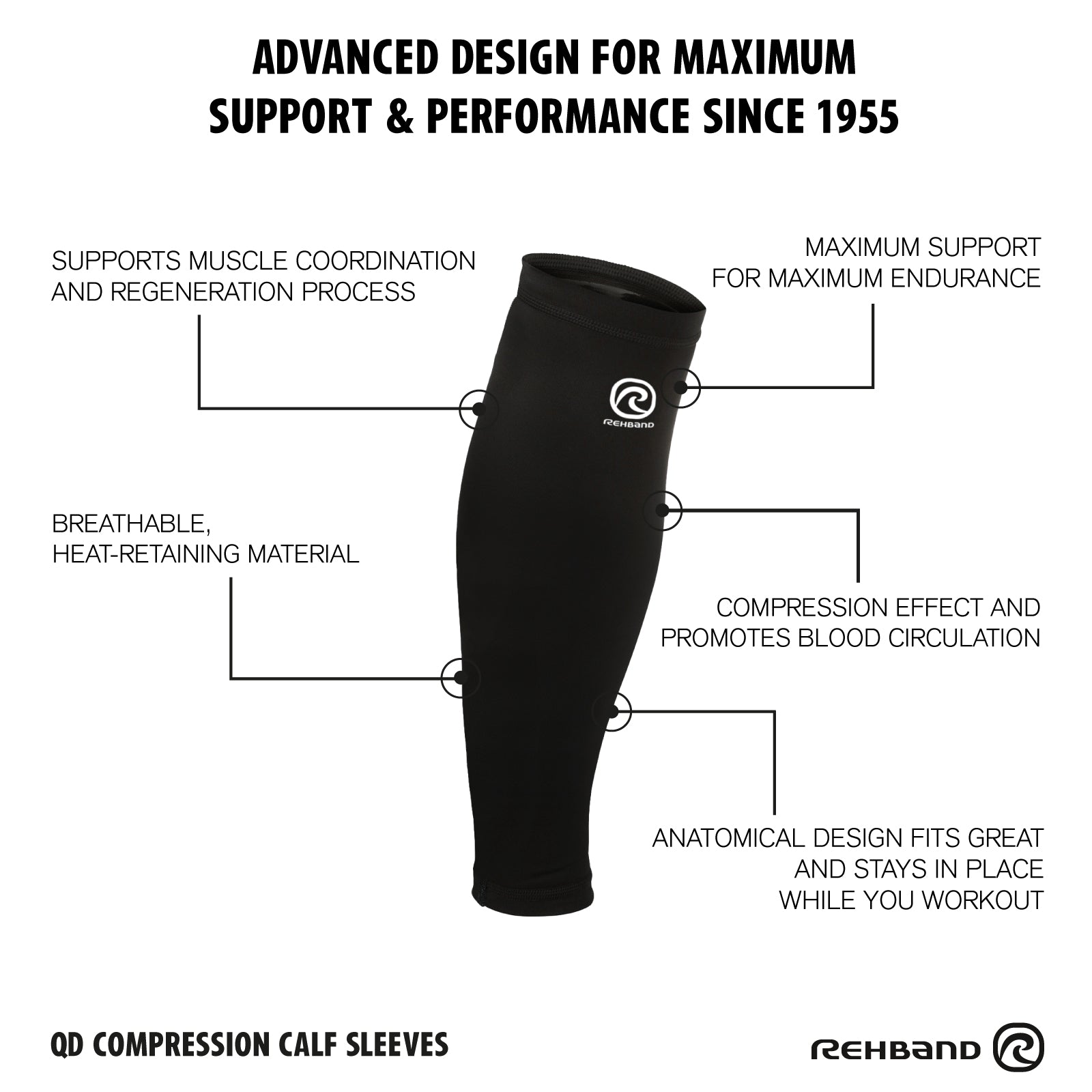 Rehband Calf Sleeves | QD Compression Calf Sleeves​